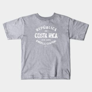 Republica de Costa Rica, America Central, Est. 1821 Kids T-Shirt